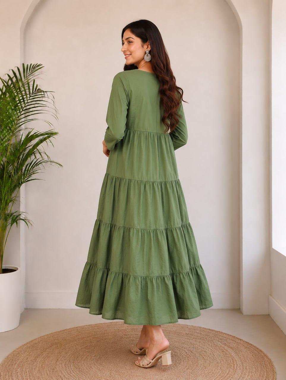 Floral Tiered Anarkali Dress (RangMasti)