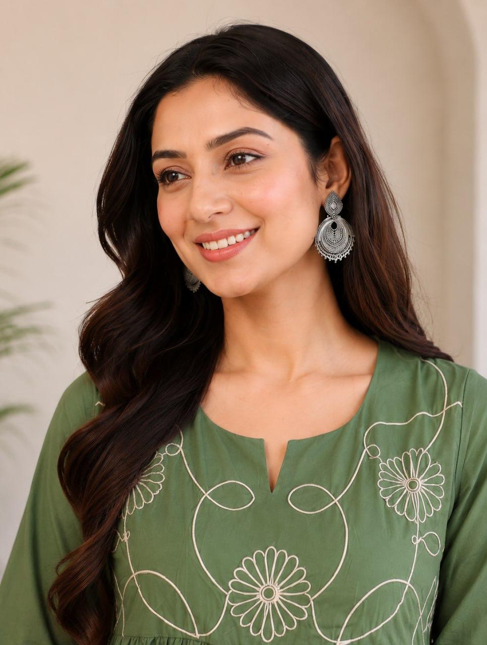 Floral Tiered Anarkali Dress (RangMasti)