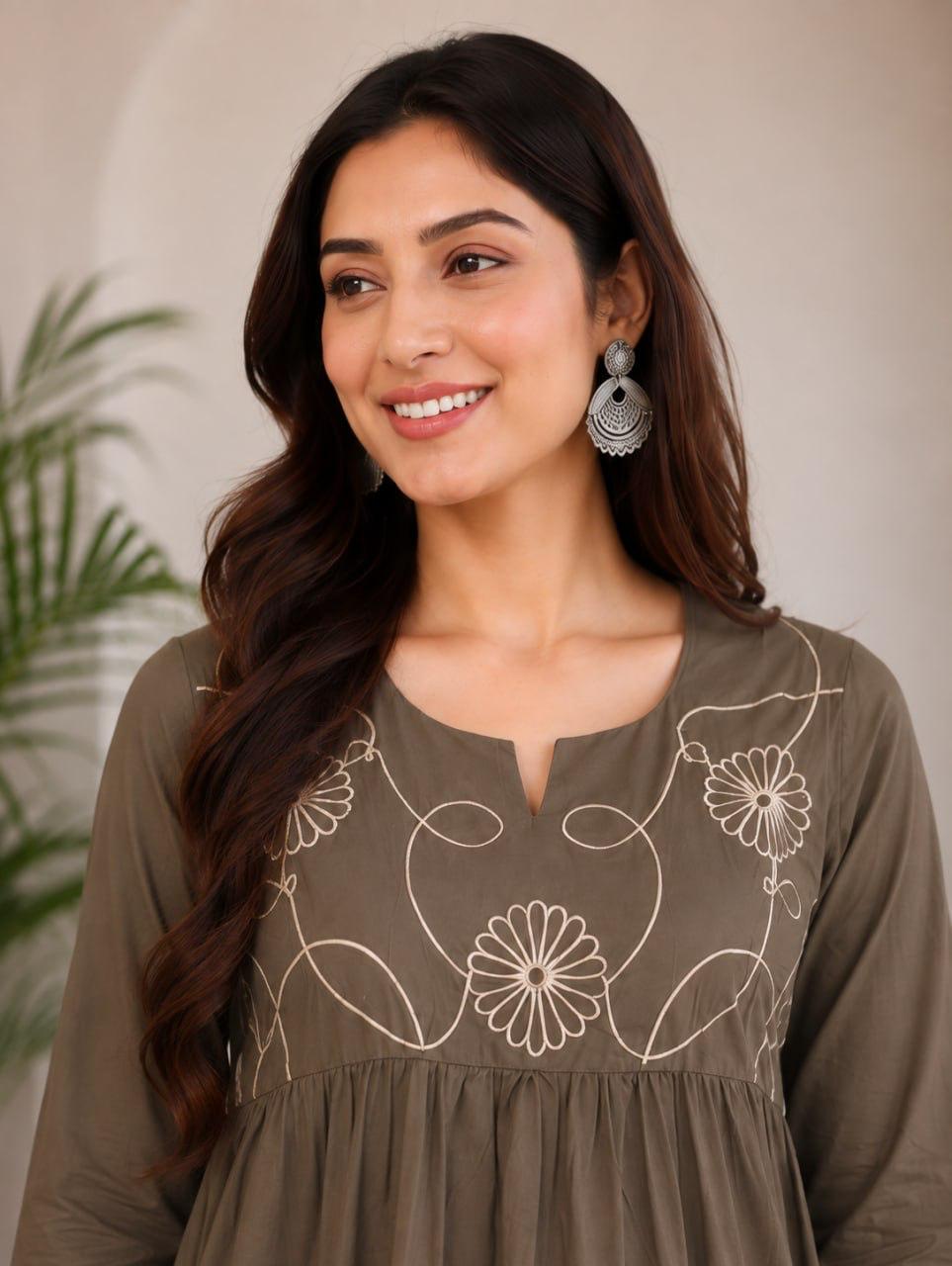 Floral Tiered Anarkali Dress (RangMasti)