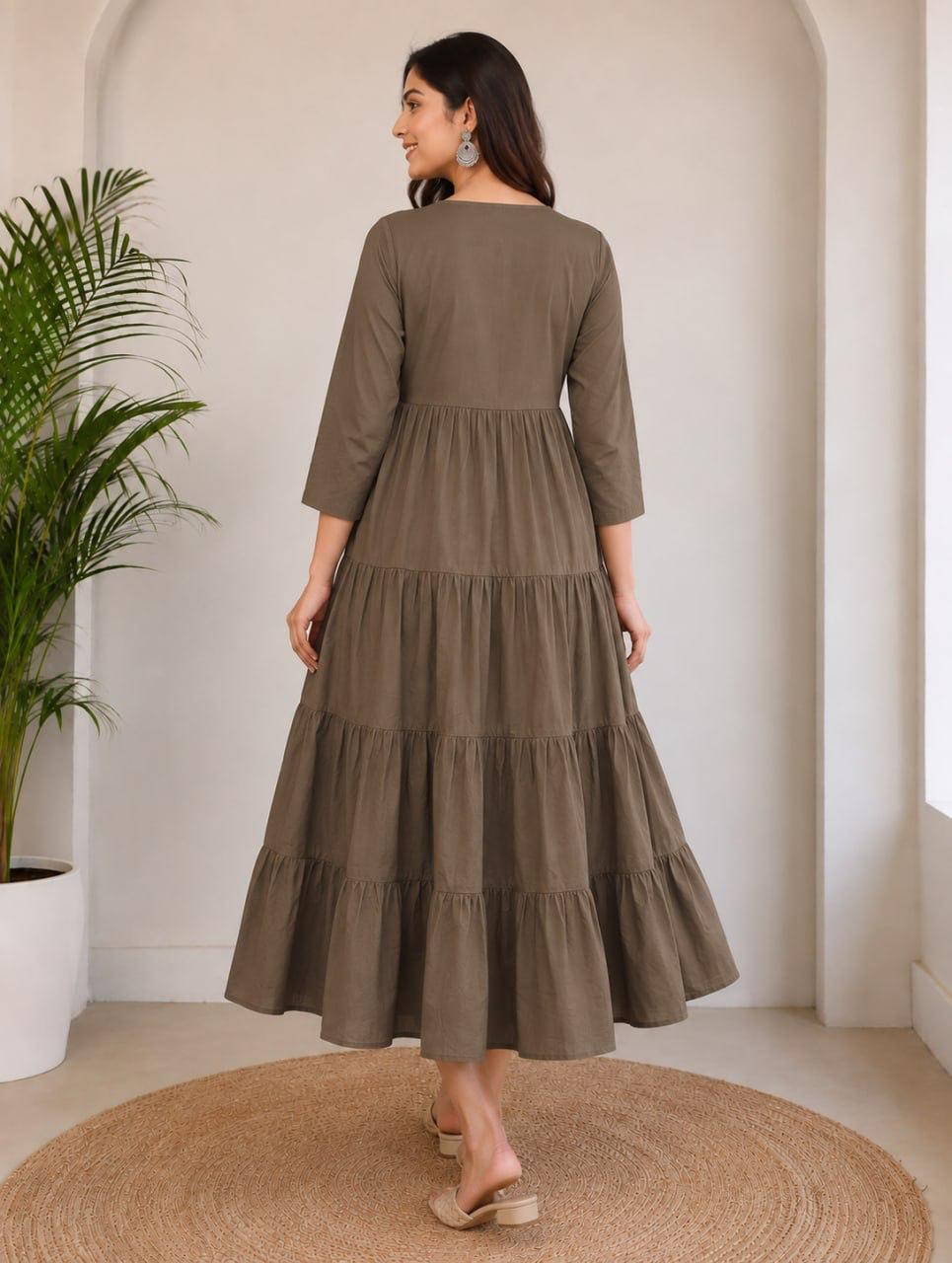 Floral Tiered Anarkali Dress (RangMasti)