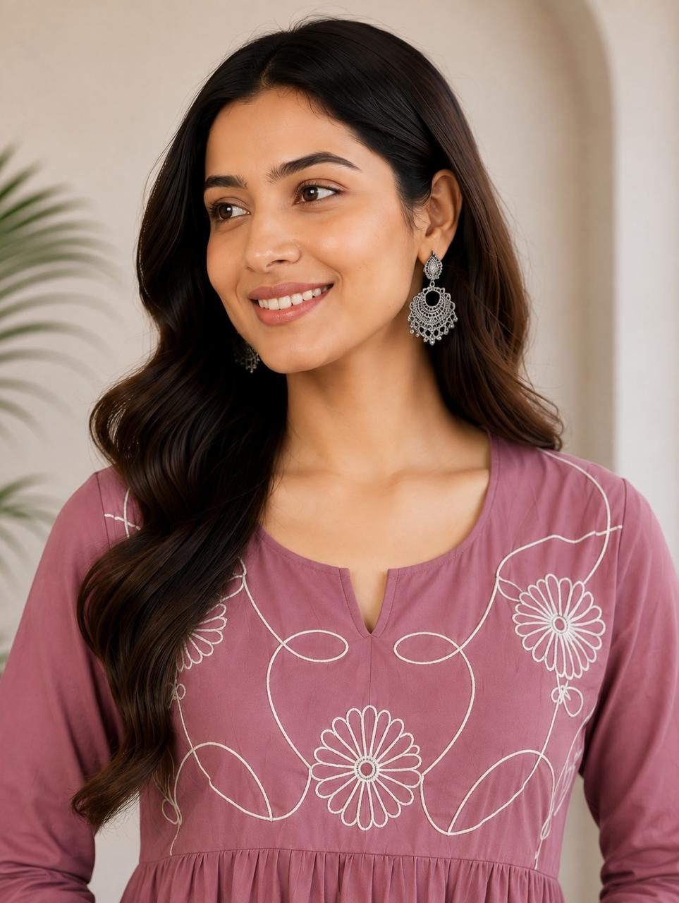 Floral Tiered Anarkali Dress (RangMasti)